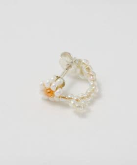 steven alan/＜pura utz＞WHITE FLOWER HUGGIE/シングルピアス/ピアス（片耳用）