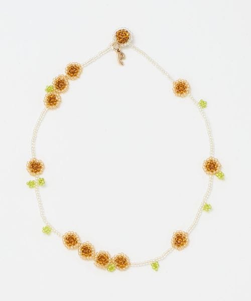 steven alan/＜Pura Utz＞BROWN FLOWER NECKLACE/ネックレス/ネックレス