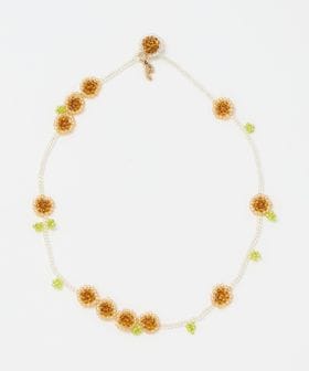 steven alan/＜Pura Utz＞BROWN FLOWER NECKLACE/ネックレス/ネックレス