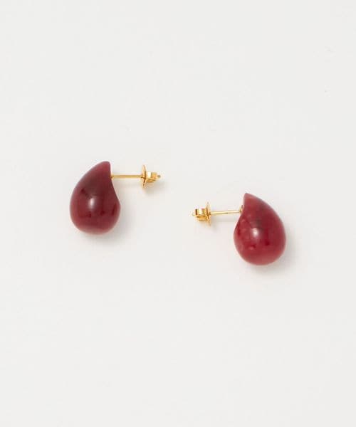 mounir/＜mounir＞PINK QUARTZ DROP EARRINGS/ピアス/ピアス（両耳用）