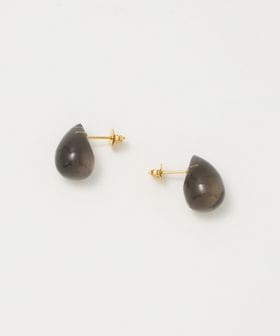 mounir/＜mounir＞SMOKY QUARTZ DROP EARRINGS/ピアス/ピアス（両耳用）