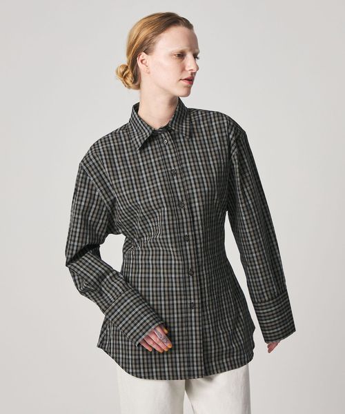 RÓHE/＜ROHE＞SHAPED CHECK SHIRT/シャツ/シャツ / ブラウス