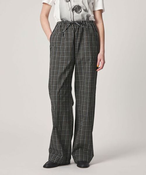 RÓHE/＜ROHE＞RELAX CHECK TROUSERS/パンツ/イージーパンツ