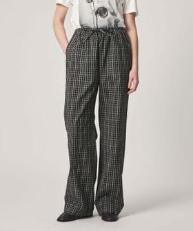 RÓHE/＜ROHE＞RELAX CHECK TROUSERS/パンツ/イージーパンツ