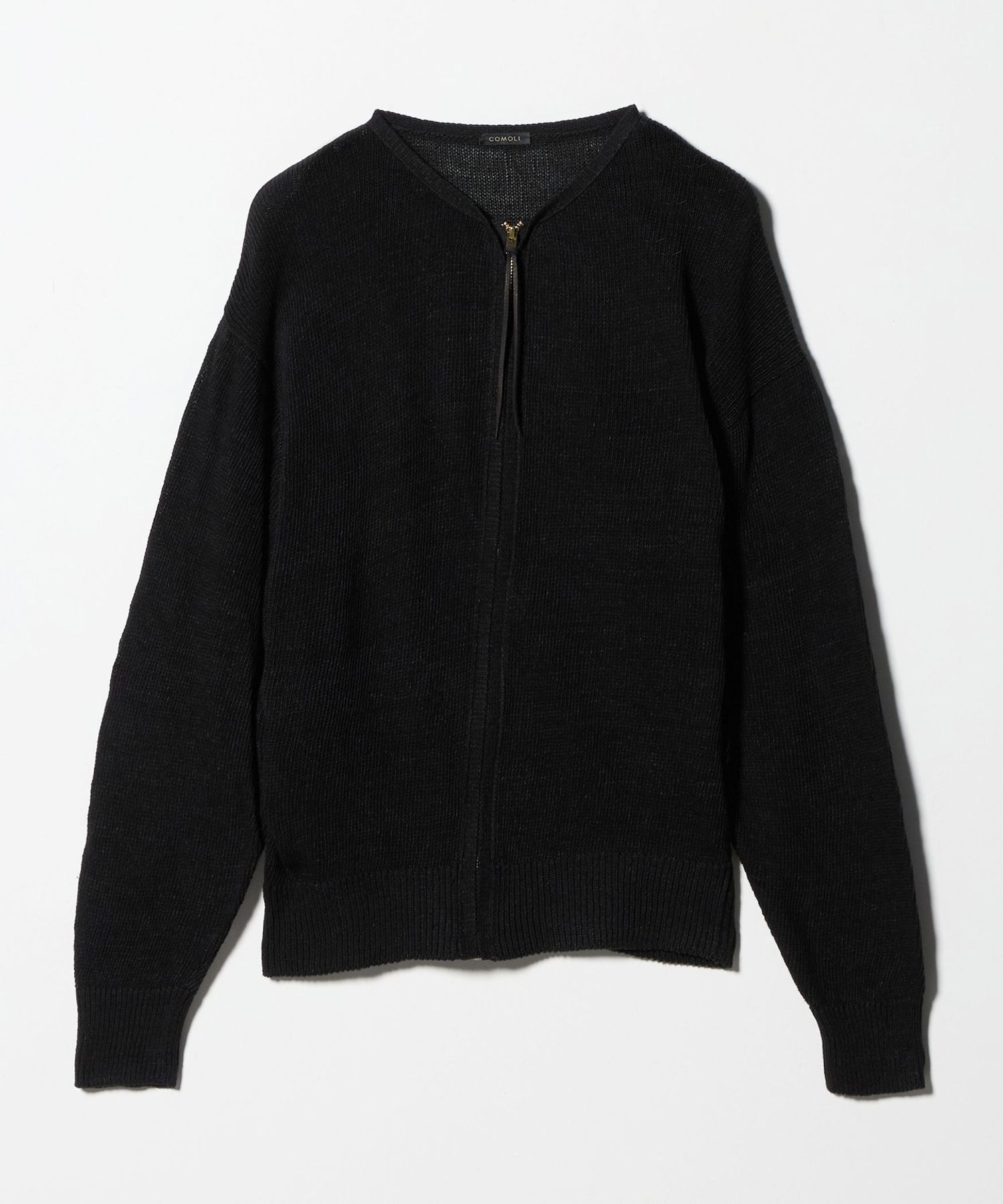 COMOLI＞8G ZIP CARDIGAN/カーディガン