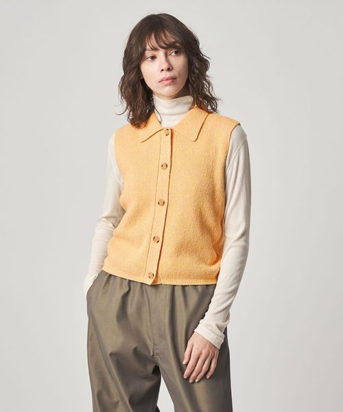 steven alan/＜Steven Alan＞ブークレヤーン ポロカラー ニット ベスト/ニット / セーター