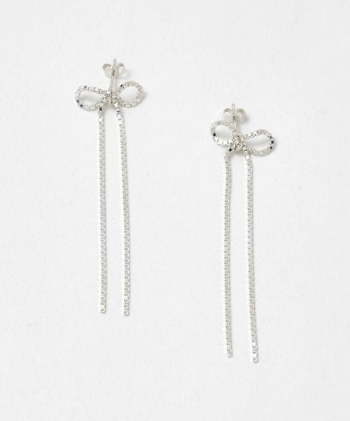 SASKIA DIEZ/＜SASKIA DIEZ＞BOW EARRINGS SILVER/ピアス/ピアス（両耳用）