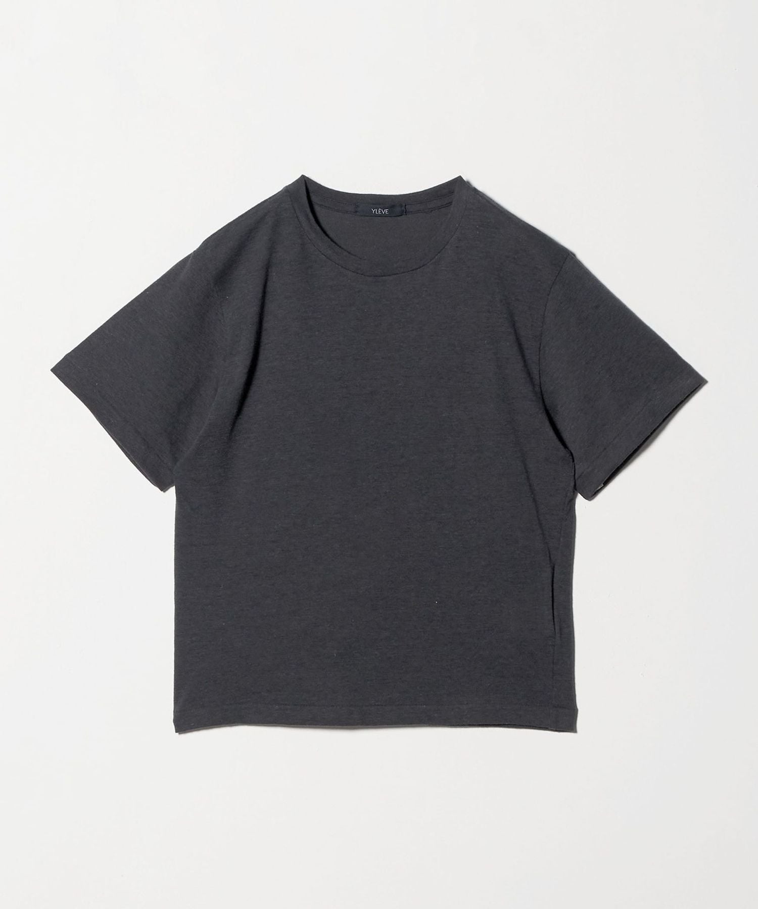 新品未使用＜YLEVE＞SLUB YARN JERSEY Tシャツ ダークグレー YLEVE＞SLUB YARN JERSEY TEE SHIRT/Tシャツ