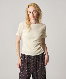 steven alan/＜Steven Alan＞リブ ハーフスリーブ プルオーバー/Tシャツ / カットソー