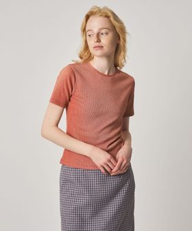 steven alan/＜Steven Alan＞リブ ハーフスリーブ プルオーバー/Tシャツ / カットソー