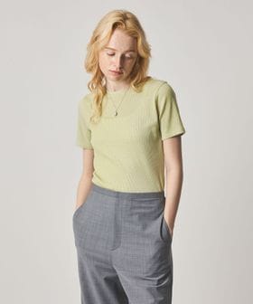 steven alan/＜Steven Alan＞リブ ハーフスリーブ プルオーバー/Tシャツ / カットソー