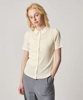 steven alan/＜Steven Alan＞リブ ハーフスリーブ シャツカーディガン/カーディガン / ボレロ