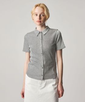 steven alan/＜Steven Alan＞リブ ハーフスリーブ シャツカーディガン/カーディガン / ボレロ