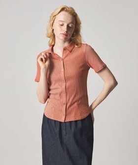 steven alan/＜Steven Alan＞リブ ハーフスリーブ シャツカーディガン/カーディガン / ボレロ