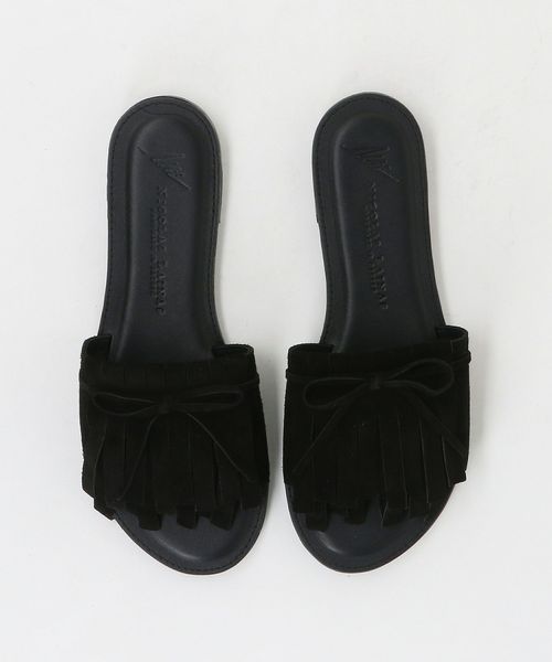 NICOLAS LAINAS/＜NICOLAS LAINAS × Steven Alan＞FRINGE SANDALS BLACK/サンダル/サンダル