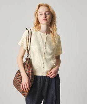 steven alan/＜Steven Alan＞リブ ショートスリーブ カーディガン/カーディガン / ボレロ