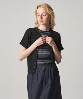 steven alan/＜Steven Alan＞リブ ショートスリーブ カーディガン/カーディガン / ボレロ