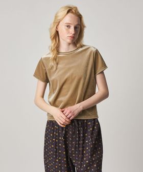 steven alan/＜Steven Alan＞バック リボン ベロア Tシャツ/Tシャツ / カットソー