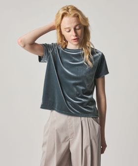 steven alan/＜Steven Alan＞バック リボン ベロア Tシャツ/Tシャツ / カットソー