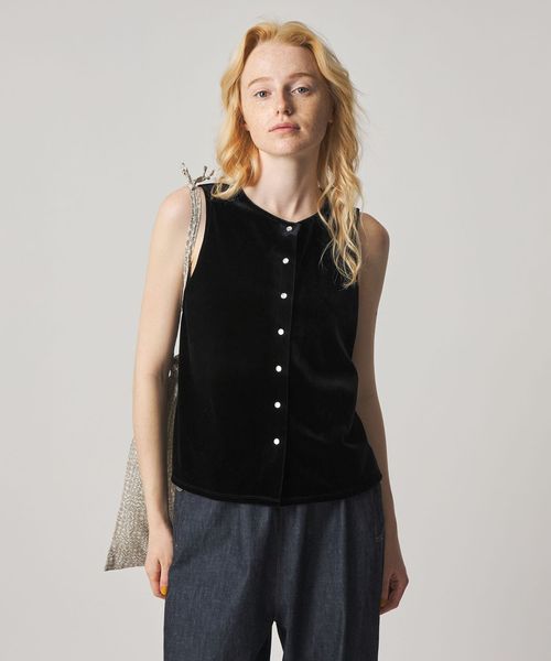 steven alan/＜Steven Alan＞ベロア ノースリーブ プルオーバー/Tシャツ / カットソー