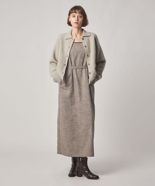 steven alan/＜Steven Alan＞ヘリンボーン ツイードライク エプロン ワンピース/キャミソールワンピース