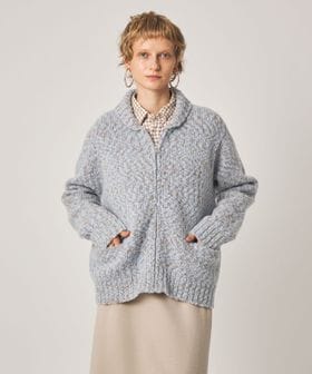 steven alan/＜Steven Alan＞ウール ナイロン ミックスヤーン ジップ カーディガン/カーディガン / ボレロ