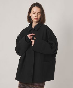steven alan/＜Steven Alan＞ ショート バルーン コート ブラック/ステンカラーコート