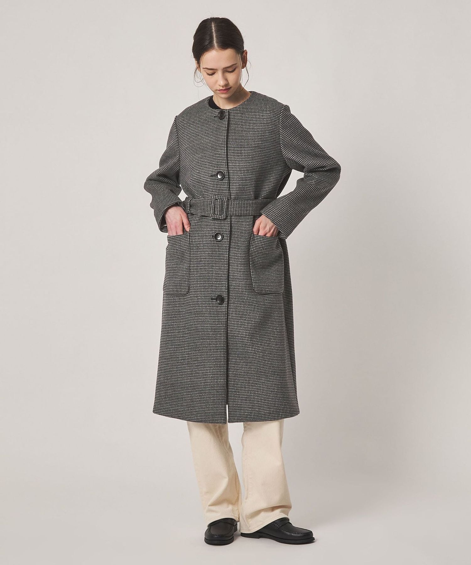 Steven Alan＞チェック ベルト コート