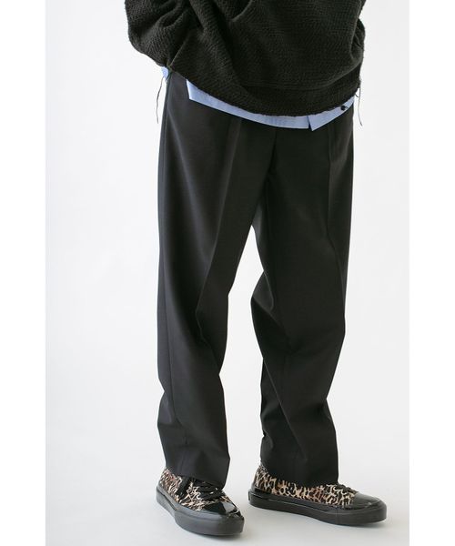 TW GRAY CHECK WIDE 1P PANTS/ワイドパンツ ◇
