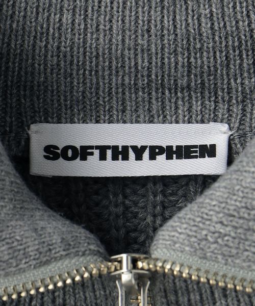 SOFTHYPHEN＞ ジップアップ カーディガン 