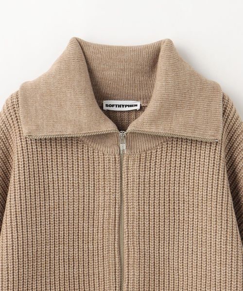 SOFTHYPHEN＞ ジップアップ カーディガン 