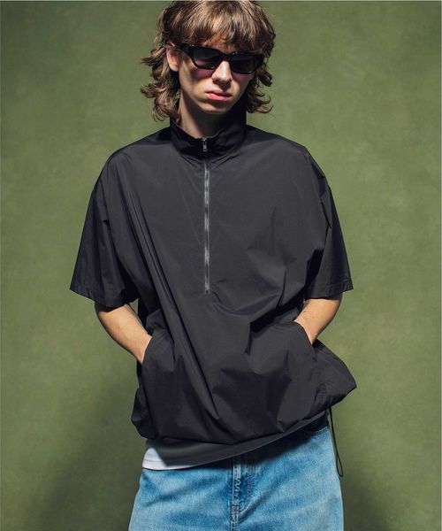 ＜monkey time＞ ST/NYLON HALF ZIP TRACK TOP/トラックトップ