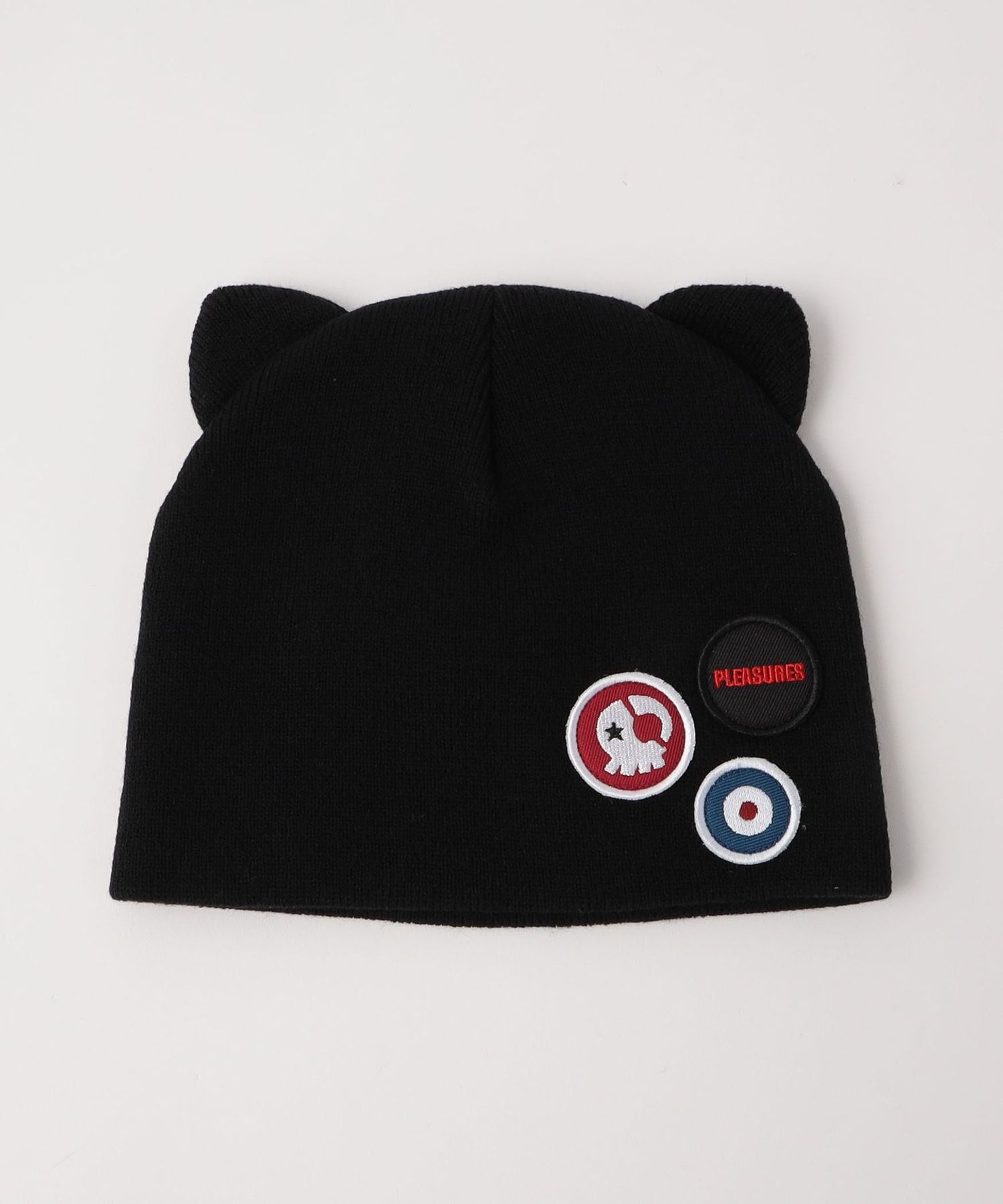 【ADRER】キャットイヤー メタル アイレット ニット ビーニー ADRER（アドラー）の「Cat ear metal eyelet knit beanie / キャット