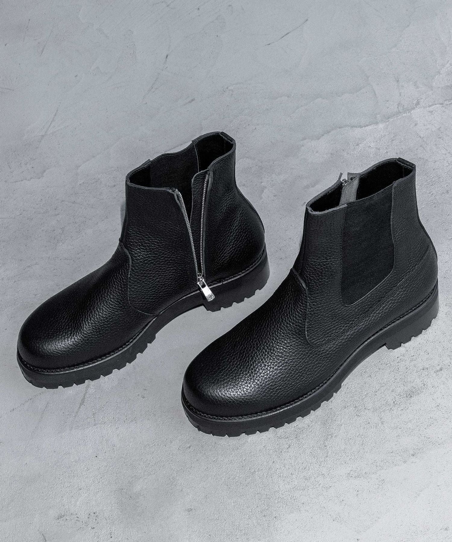 PADRONE ブーツ パドローネ / SHORT SIDE ZIP BOOTS サイド