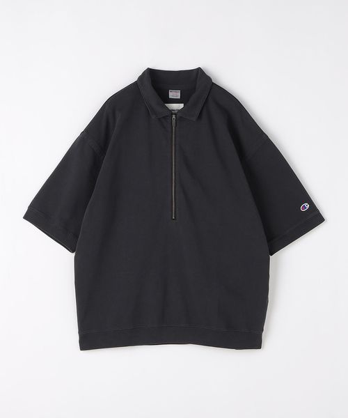 Champion × monkey time＞ ピグメント ジップ ポロシャツ