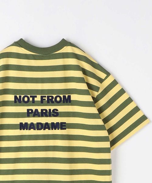 ＜DROLE DE MONSIEUR＞ SLOGAN RAYE Tシャツ Le T-Shirt Slogan Rayé