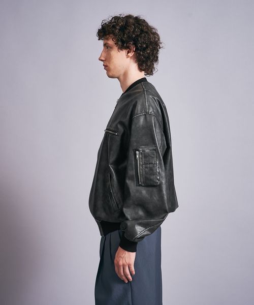 MICHIKO LONDON レザーボンバージャケット c98311b1a3756026aa6b989ba867ef
