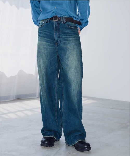 オーバーダイ デニム バギー パンツ 