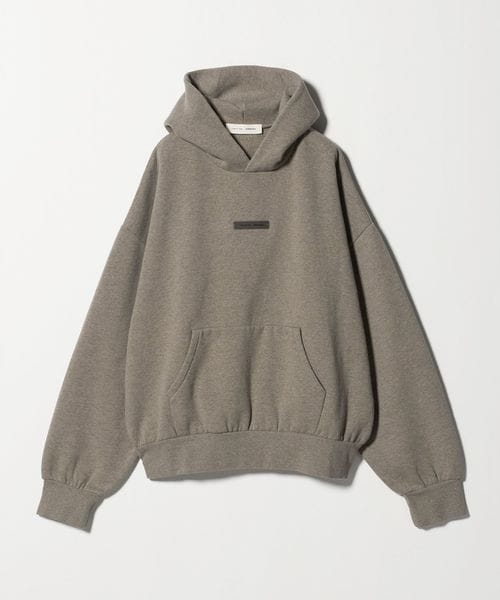 ◆FEAR OF GOD 最新作◆ロゴプリント フリース フーディ/Green◆ FEAR OF GOD ESSENTIALS>フリース フーディー