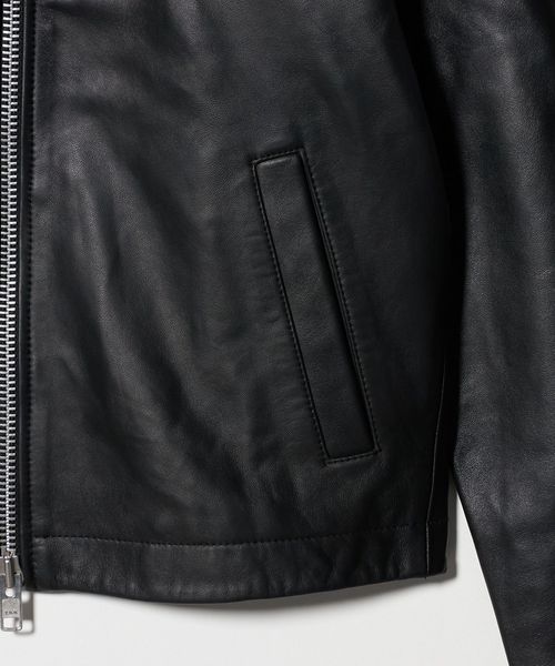 UNITED ARROWS レザージャケット 黒 UNITED ARROWS｜<LOEFF>ラムレザー バイカージャケット UNISEX