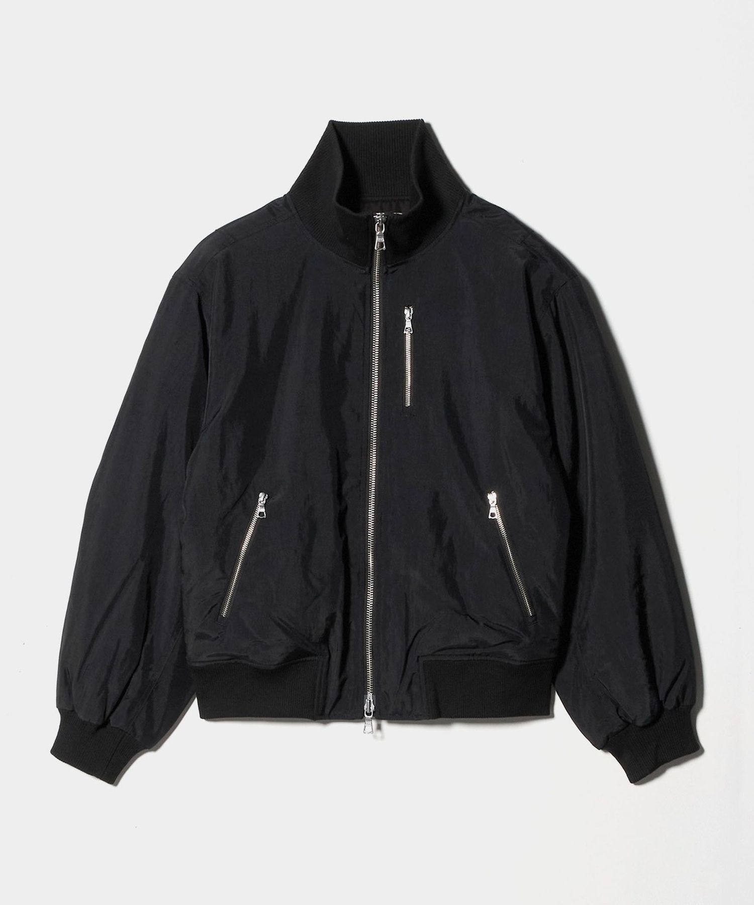 NO MAINTENANCE＞ハイカラー ミリタリー ボンバー