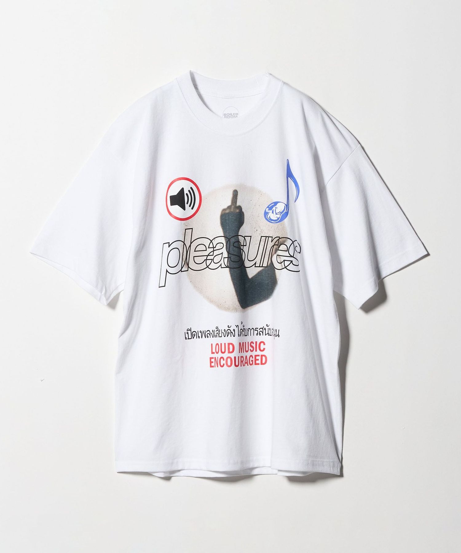 PLEASURES × BOILER ROOM＞LOUD MUSIC Tシャツ