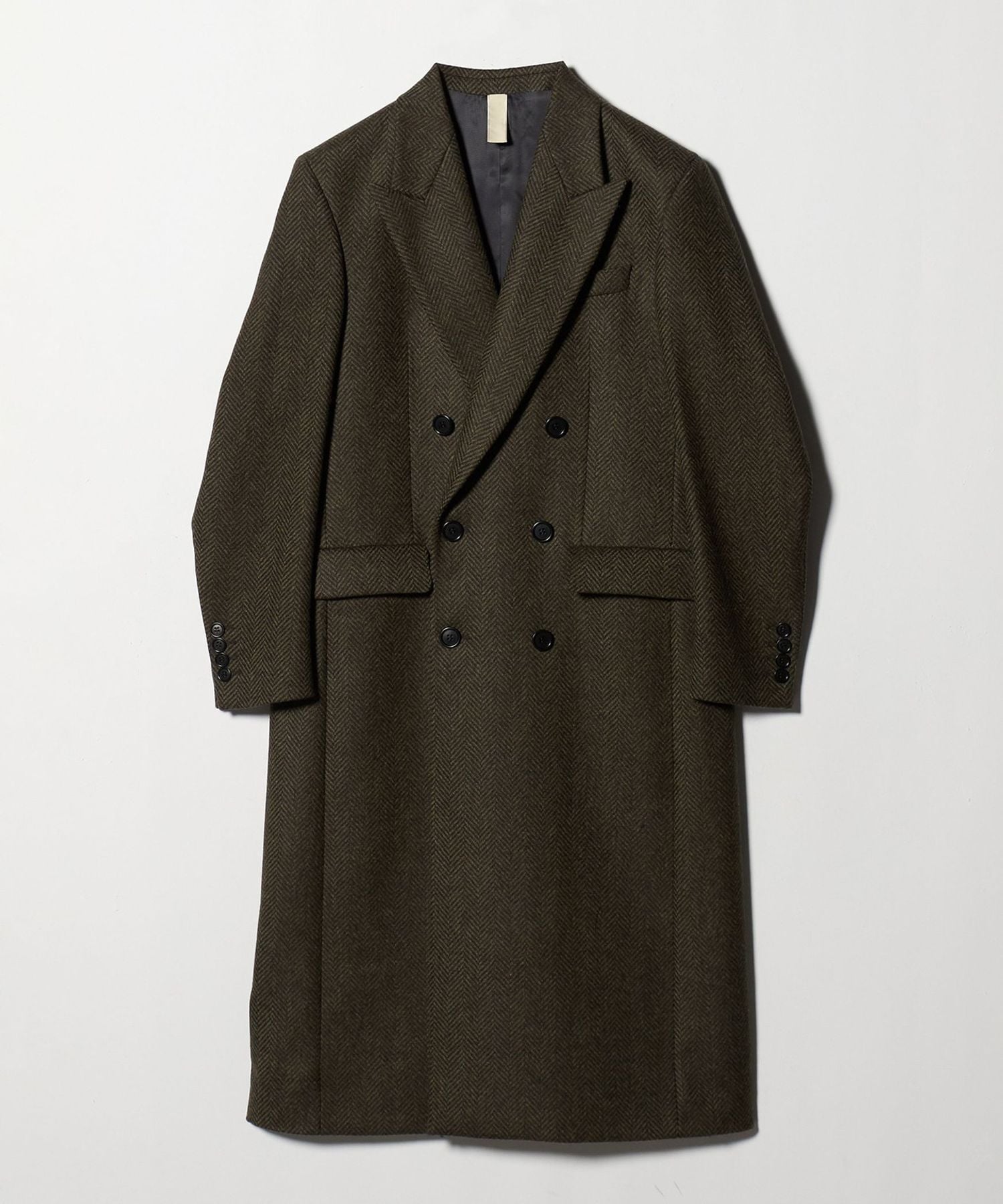 美品✨ユナイテッドアローズ ツイード ヘリンボーン ダブルチェスターコート 50 美品✨ユナイテッドアローズ ツイード ヘリンボーン ダブルチェスター