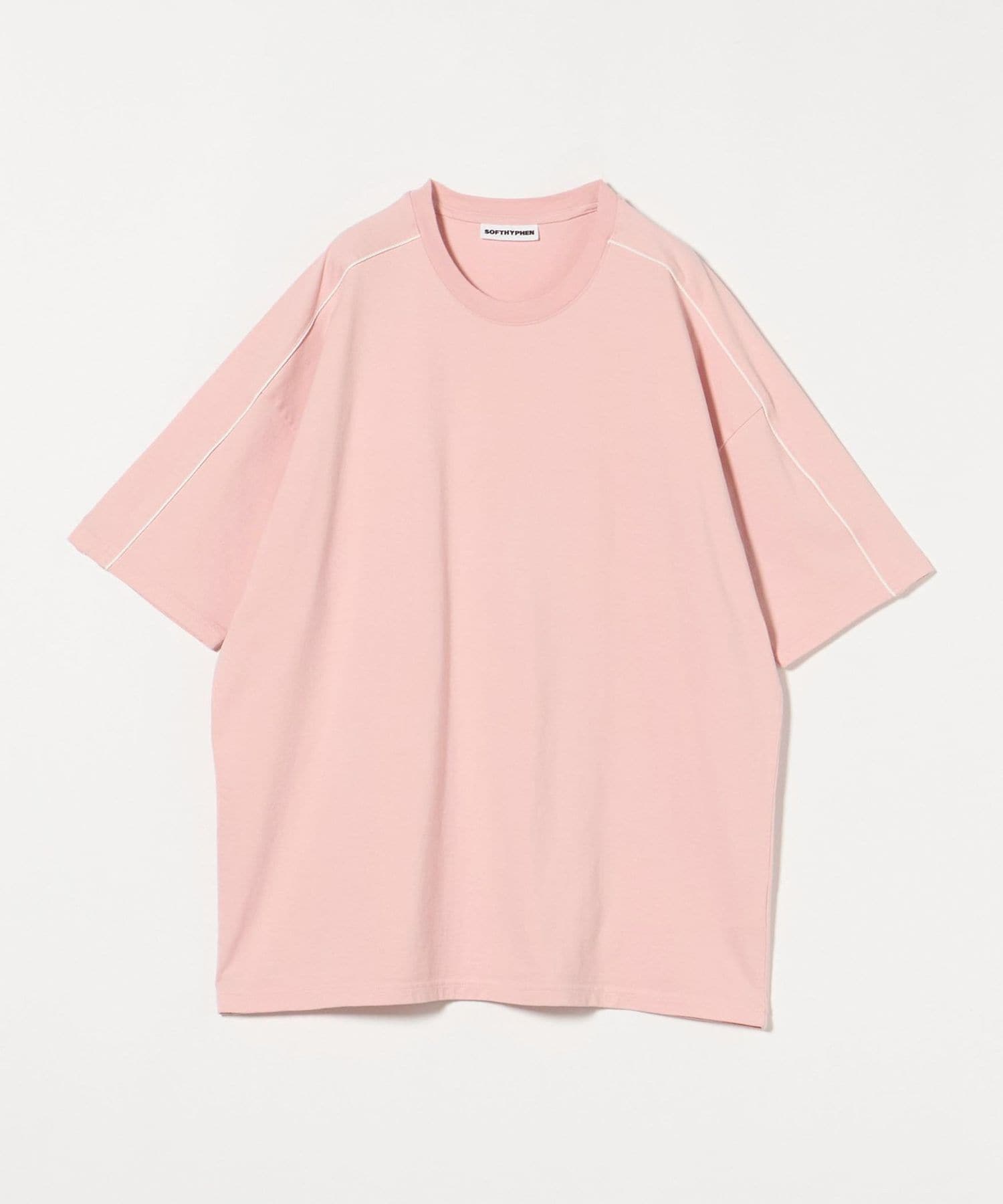 SOFTHYPHEN＞ パイピング スリーブ ビッグ Tシャツ