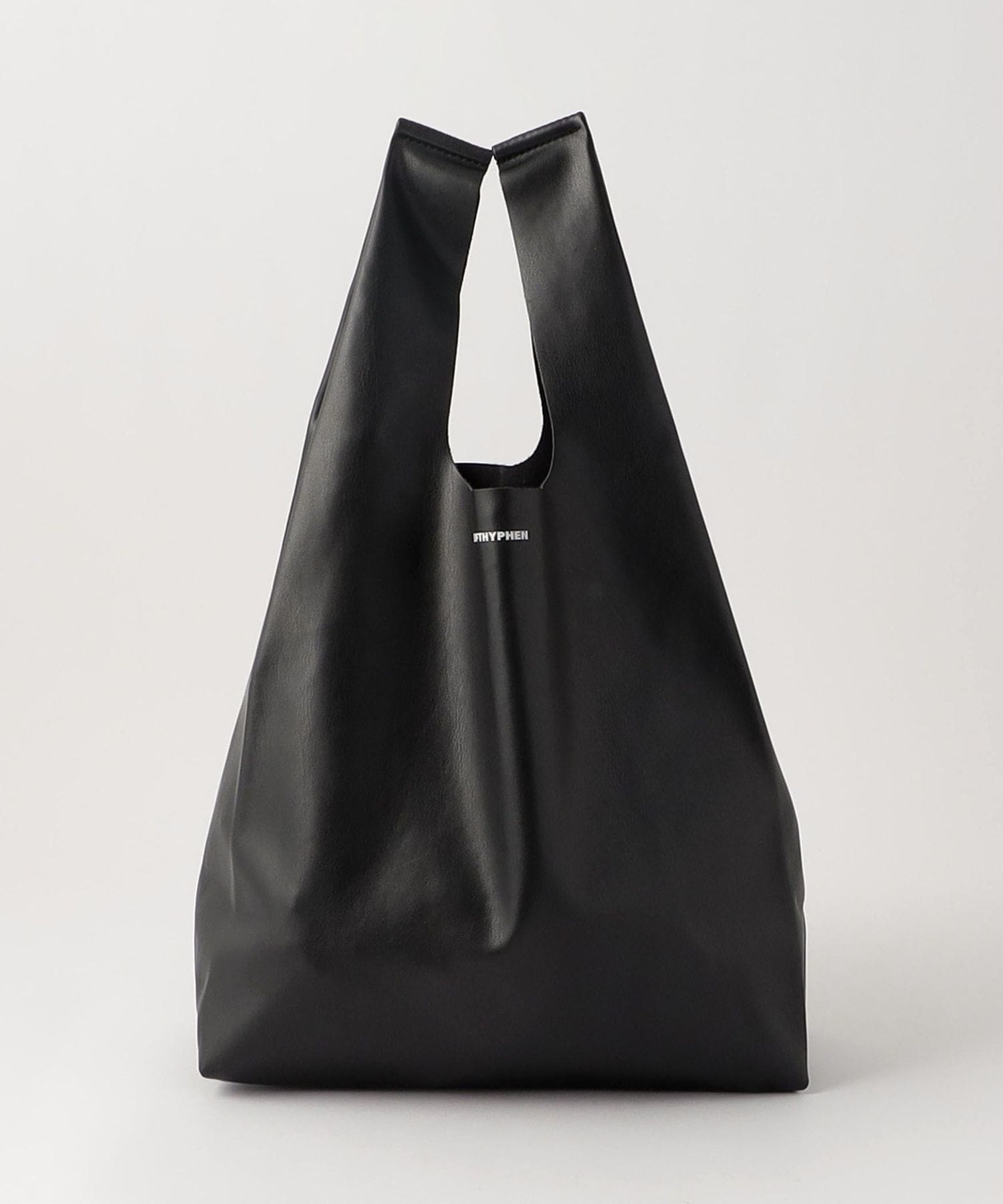 【新品】【未使用品】 UNITED ARROWS レザー トートバッグ・黒 SOFTHYPHEN＞ レザーライク コンビニエンス バッグ