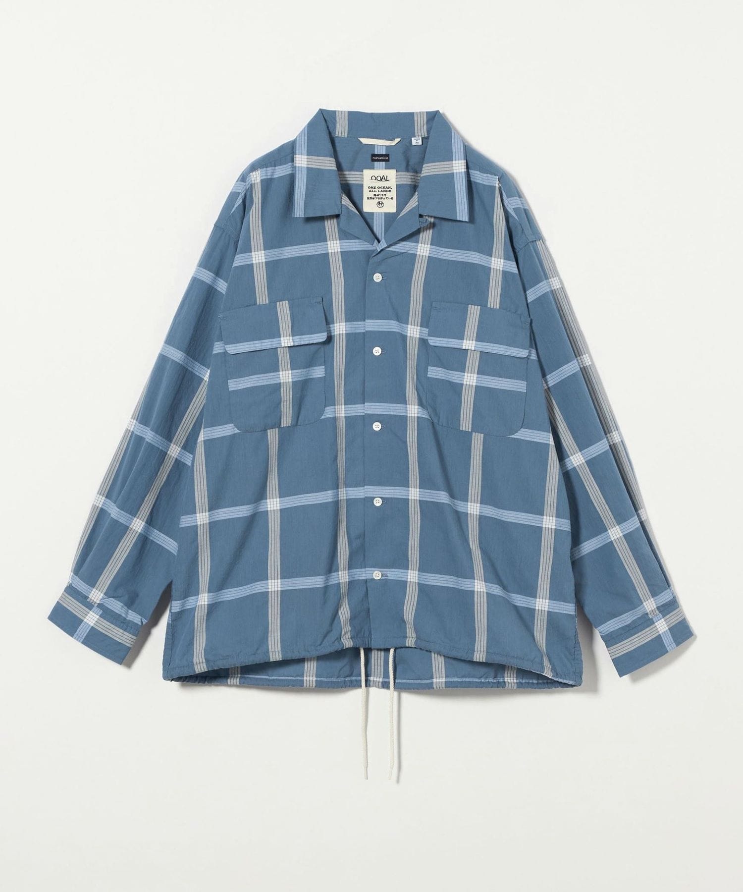 ○★新品未使用　nanamica　パラカチェックシャツ　M　グリーン系 nanamica パラカ チェック シャツ, Coral Green – Navyblue