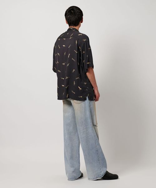 monkey time シャツ ブラウン美品 即発送】【美品】モンキータイム オープンカラーシャツ XL