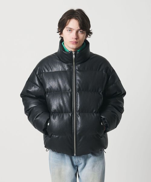 monkey time/レザーライク ダウン ジャケット/ダウンジャケット / ダウンベスト