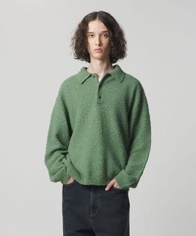 monkey time/コットン ナイロン カールヤーン ポロシャツ/ニット / セーター