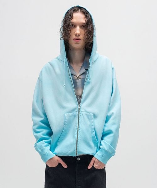 monkey time/サンフェード フレンチテリー フルジップ フーディー/スウェット / パーカー